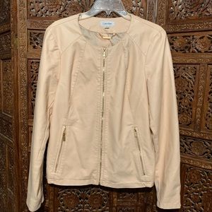 Calvin Klein Blush Pink Faux leather jacket